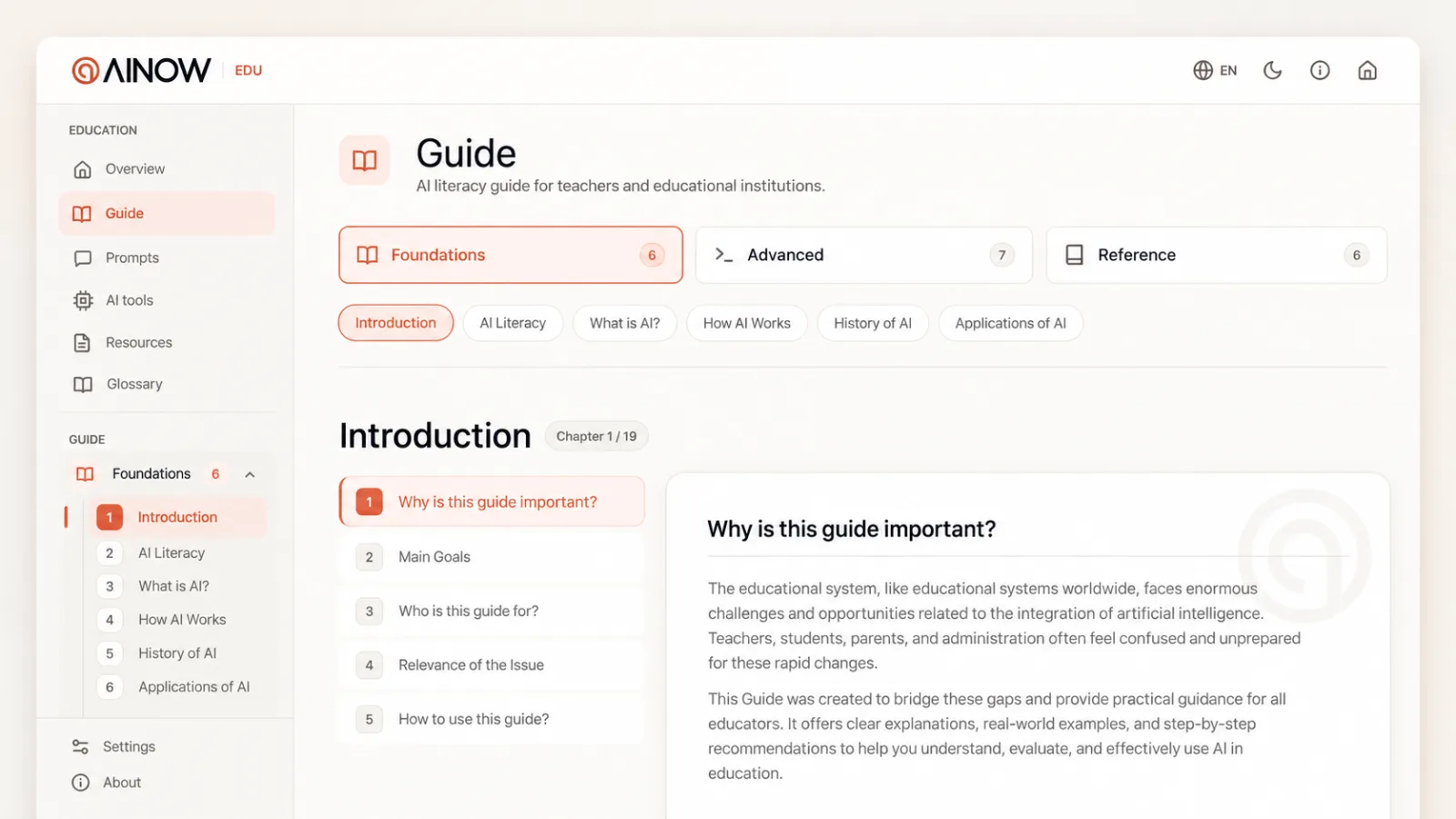 AINOW Literacy for Education